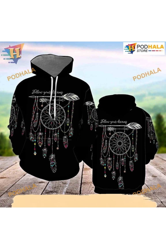 Native American Dreamcatcher All Over Printed 3D Hoodie T-Shirt