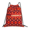 thumbnail image 1 of Native-American Heritage Month Indigenous Pride Drawstring Backpack Sackpack String Bag Cinch Waterproof Bags for Gym Sports Yoga Travel Beach Swimming shopping, 1 of 7