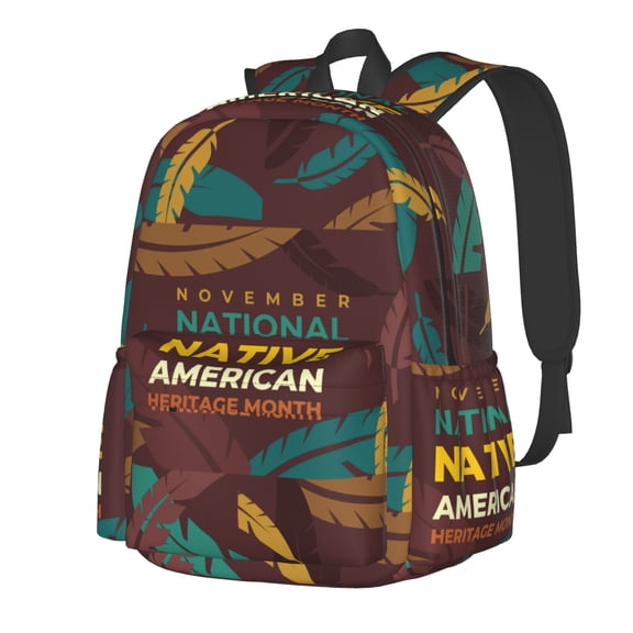 Native-American Heritage Month Multipurpose Backpack Lightweight School Work Large Capacity Laptop Packsack Picnic Camping Travel Backpacks