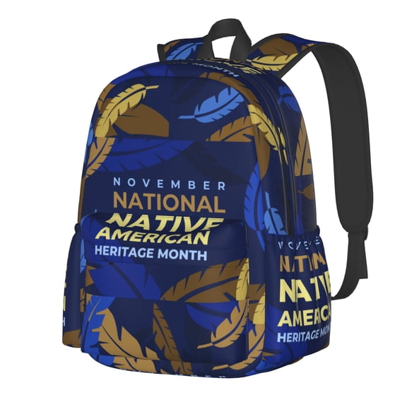 Native-American Heritage Month Multipurpose Backpack Lightweight School Work Large Capacity Laptop Packsack Picnic Camping Travel Backpacks