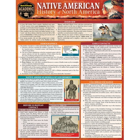 Native American History - North America : QuickStudy Lamninated Reference & Study Guide (Edition 1) (Other)