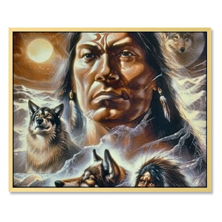 Native American Indian Wolf Wallpaper