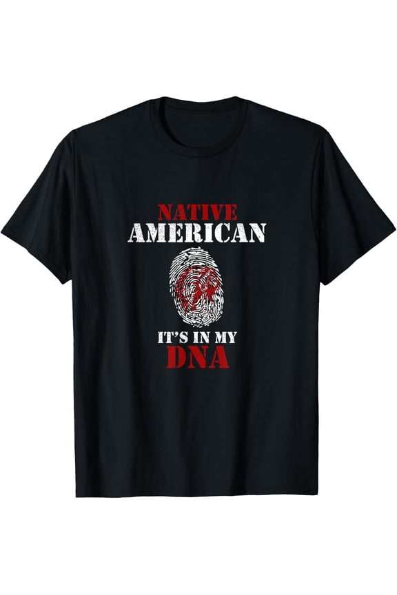 Native American It's In My DNA Proud Support Day Graphic T-ShirtMen and women, White Black T-shirt, size: Extra large S-1540XL