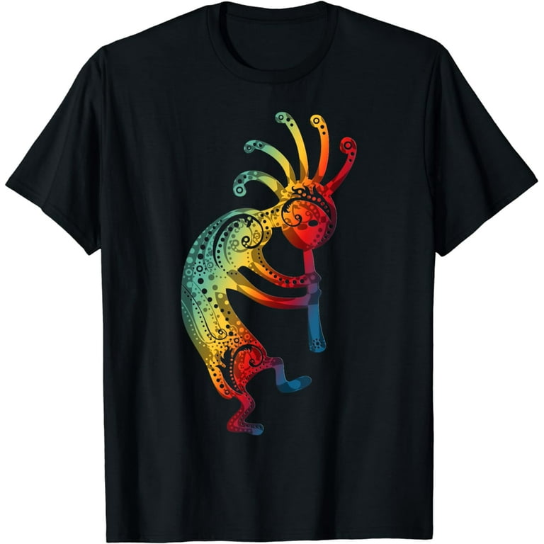 Native American Kokopelli With Ornaments Gradients T-Shirt Native American Kokopelli With Ornaments Gradients T-Shirt