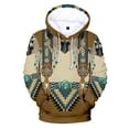 thumbnail image 1 of Retro tribal culture themed fashionable men's and women's casual hoodies, fun hoodies, 1 of 3