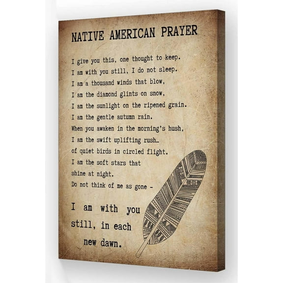 Native American Prayer Wall Art Bible Verse Poster Vintage Scripture Wall Art Pieces Decor Bedroom Picture Painting Canvas Set