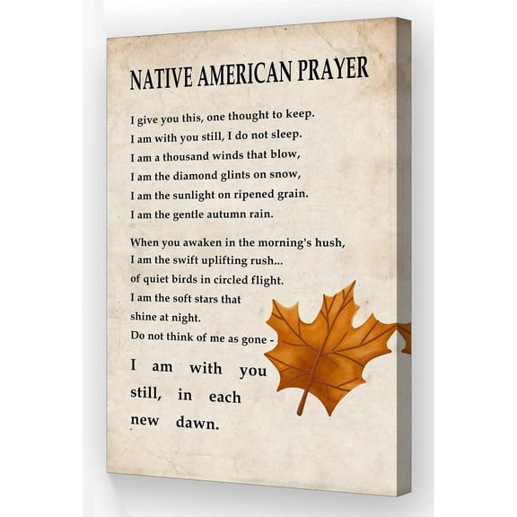 Native American Prayer Wall Art Inspirational Quotes Poster Retro Canvas Prints The Serenity Prayer Wall Art Living Room Decorations