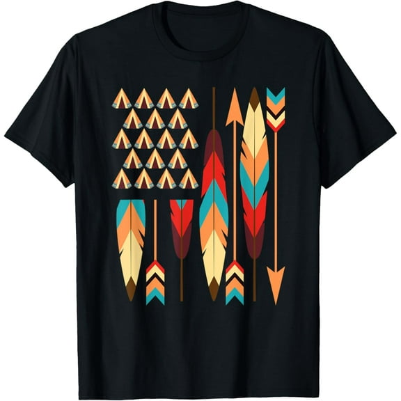 Native American Pride USA Flag T-Shirt T-Shirt