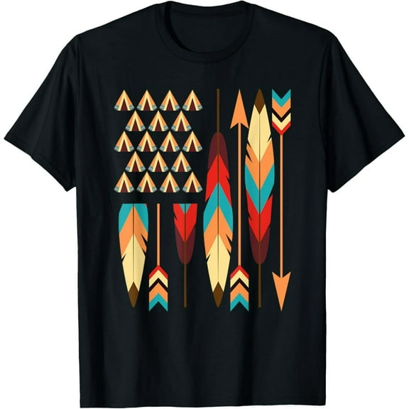 Native American Pride USA Flag T-Shirt T-Shirt