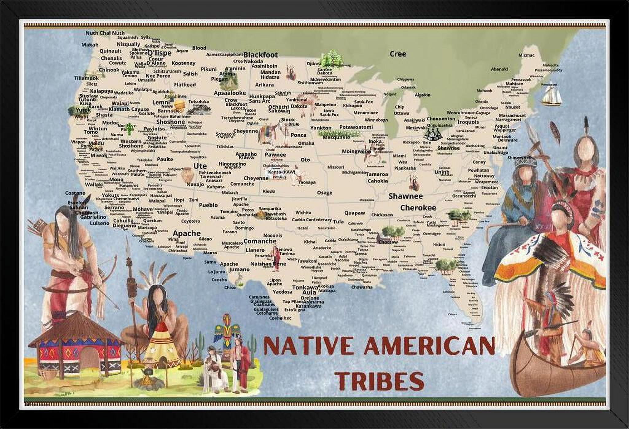 American Indian Tribes Map Native American Tribes State Icons Map Indigenous People Picture Photograph Photo Nation Border Wall History Movement Colonial Vintage Retro Black Wo 4e6b3f6f 3b72 45ab 98b2 A29ef625d448.1aaf1bef58de79aada827a7fe933fabd