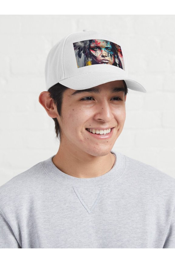 Native American Warrior Woman 5 Baseball Cap, Strong Warrior Character Graphic Design, Classic Hat