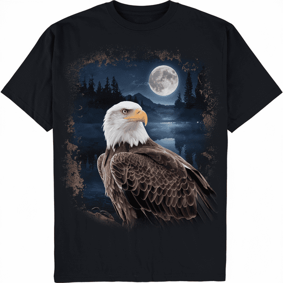 Native American Wildlife Majestic Bald Eagle in Forest T-Shirt For Men Women