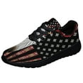 thumbnail image 1 of Native American flag Eagle Feather Shoes Sneakers Black Size 12, 1 of 7