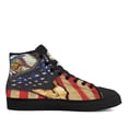 thumbnail image 1 of Native American flag High Top Canvas Shoes Sneakers Black Size 8.5, 1 of 2