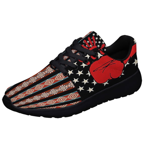 Native American flag Indigenous Shoes Sneakers Black Size 8