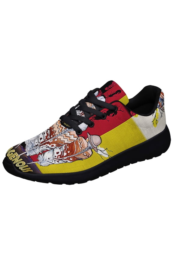 Native American flag Indigenous Shoes Sneakers for Women Men Black Size 10