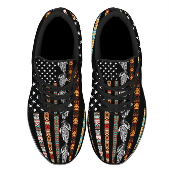 Native American flag Pride Shoes Sneakers for Women Men Black Size 3.5