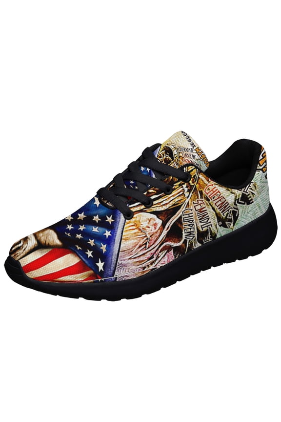 Native American flag Shoes Sneakers Black Size 3.5