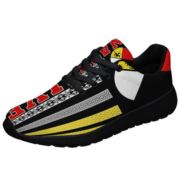 Native American flag Shoes Sneakers Black Size 3.5