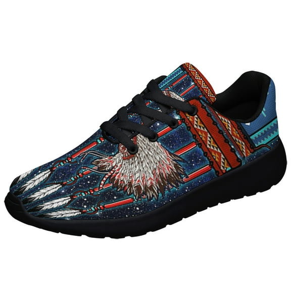Native American flag Shoes Sneakers for Women Men Black Size 3.5