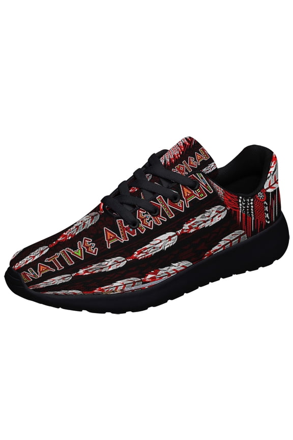 Native American flag Shoes Sneakers for Women Men Black Size 3.5