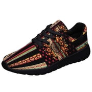 Native American flag Sunflower Shoes Sneakers for Women Men Black Size 6