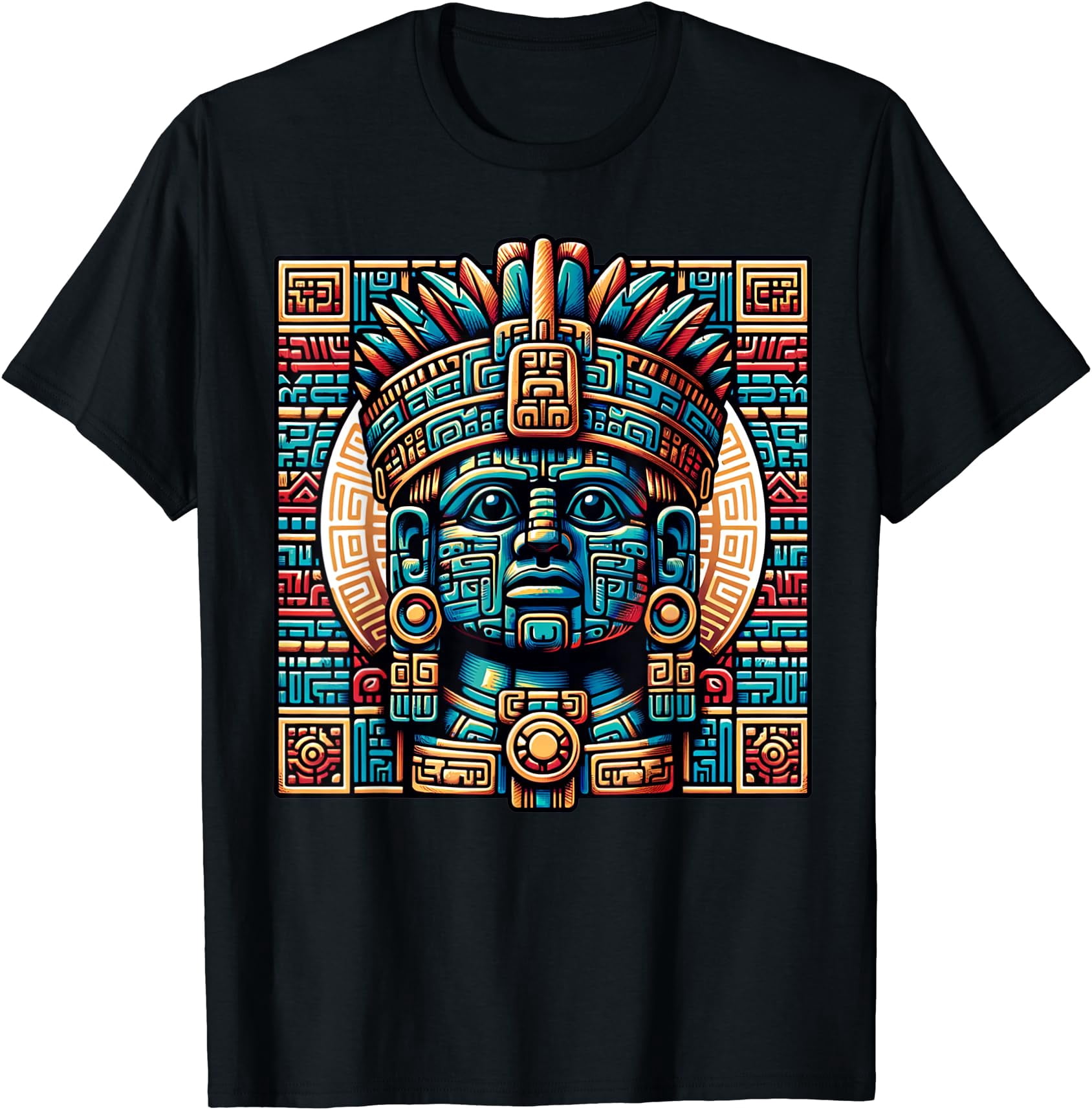 Native Rafts Native Aztec Statue And Ancient Mexican History T-Shirt - Walmart.com