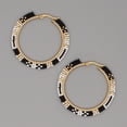 thumbnail image 1 of Native Beaded Stainless Steel Hoop Earrings - Handmade, 1 of 11