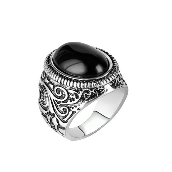 Native Black Stone Ring