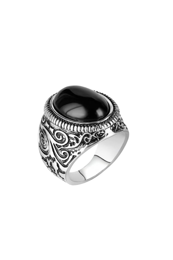 Native Black Stone Ring