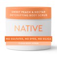 thumbnail image 1 of Native Detoxifying Body Scrub, Sweet Peach & Nectar, Gentle Exfoliation for Sensitive Skin, Plant Based Ingredients, for Women, 12 oz, 1 of 9