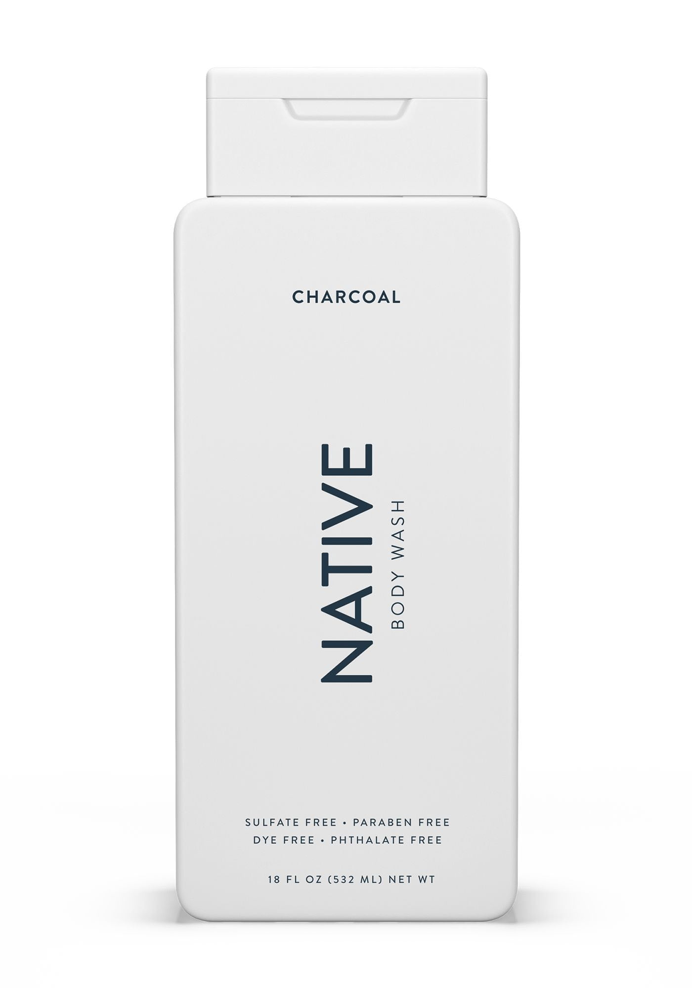 Native Body Wash, Charcoal, Sulfate Free, Paraben Free, for Men and Women, 18 oz