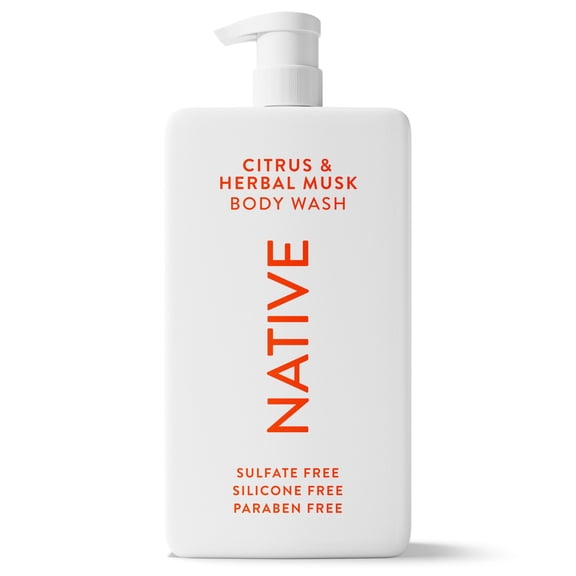 Native Body Wash, Citrus & Herbal Musk, Sulfate Free, for Women & Men, 36 fl oz