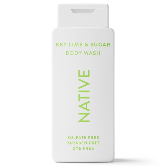 Native Body Wash, Key Lime & Sugar, Sulfate Free, Naturally Derived Ingredients, 24hr Freshness, for Women & Men, 18 fl oz