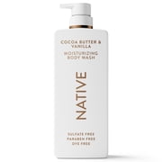 Native Moisturizing Body Wash, Cocoa Butter & Vanilla, Sulfate Free, 22 fl oz