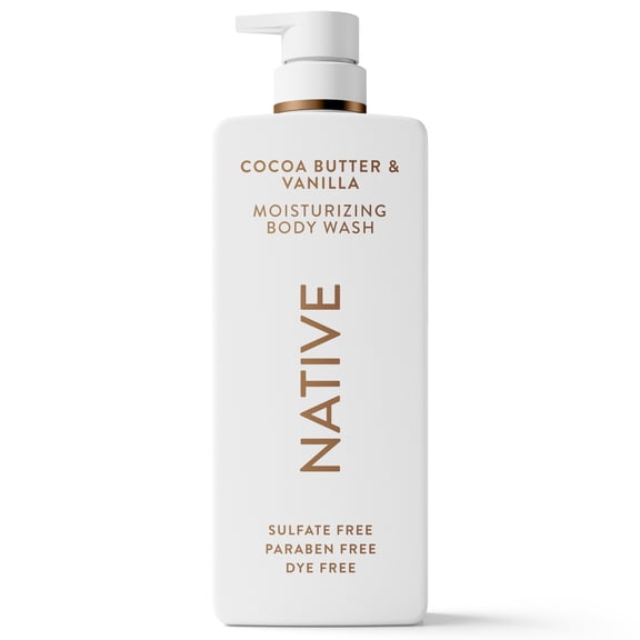Native Moisturizing Body Wash, Cocoa Butter & Vanilla, Sulfate Free, 22 fl oz