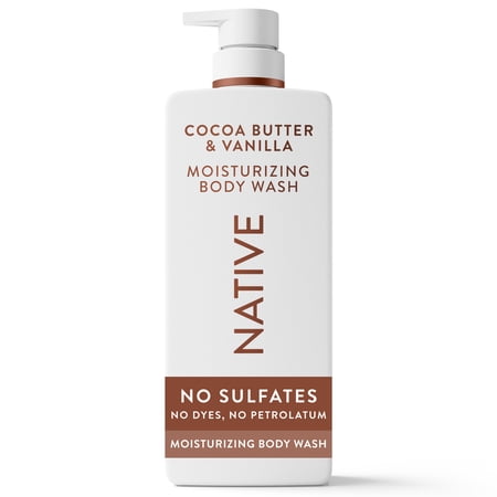 Native Moisturizing Body Wash, Sulfate Free, Cocoa Butter & Vanilla, 22 fl oz