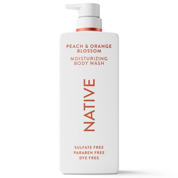 Native Moisturizing Body Wash Peach & Orange Blossom, 22 fl oz