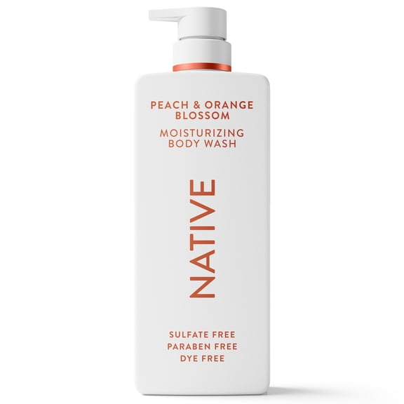 Native Moisturizing Body Wash Peach & Orange Blossom, 22 fl oz