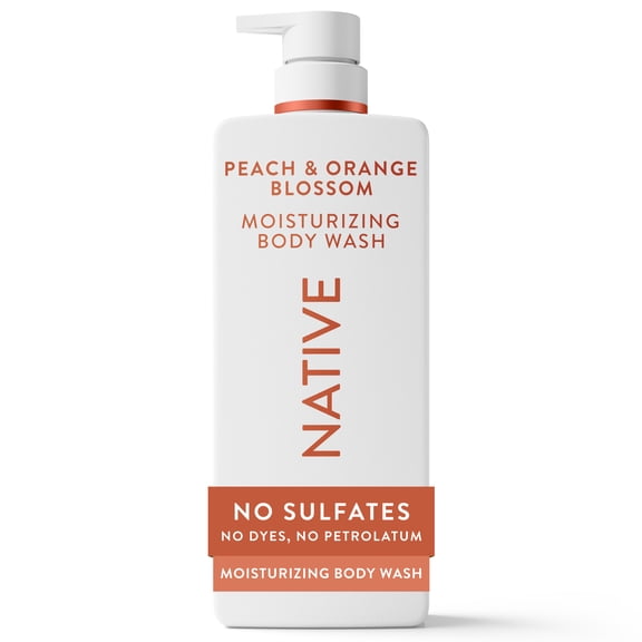 Native Moisturizing Body Wash Peach & Orange Blossom, 22 fl oz