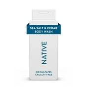Native Body Wash, Sea Salt & Cedar, Sulfate Free, Paraben Free, for Men and Women, 18 oz