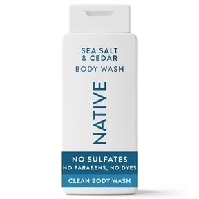 Native Body Wash for Women & Men, Sulfate Free, Sea Salt & Cedar, 18 fl oz