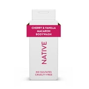Native Body Wash, Sulfate Free, Cherry & Vanilla Macaron, for Women and Men, 18 oz