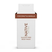 Native Body Wash, Sulfate Free, Coconut & Vanilla, for Women and Men, 18 oz