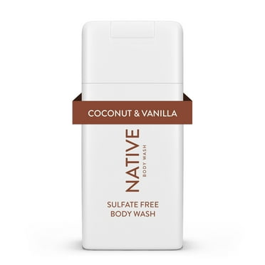 Native Body Wash, Sulfate Free, Coconut & Vanilla, for Women and Men, Travel Size 3 oz