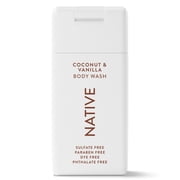 Native Body Wash, Sulfate Free, Coconut & Vanilla, for Women and Men, Travel Size 3 fl oz