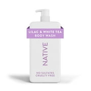 Native Body Wash, Sulfate Free, Lilac & White Tea, for Women and Men, 36 oz