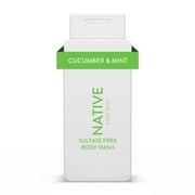 Native Body Wash, Sulfate Free, Paraben Free, Cucumber & Mint, for Women and Men, 18 oz