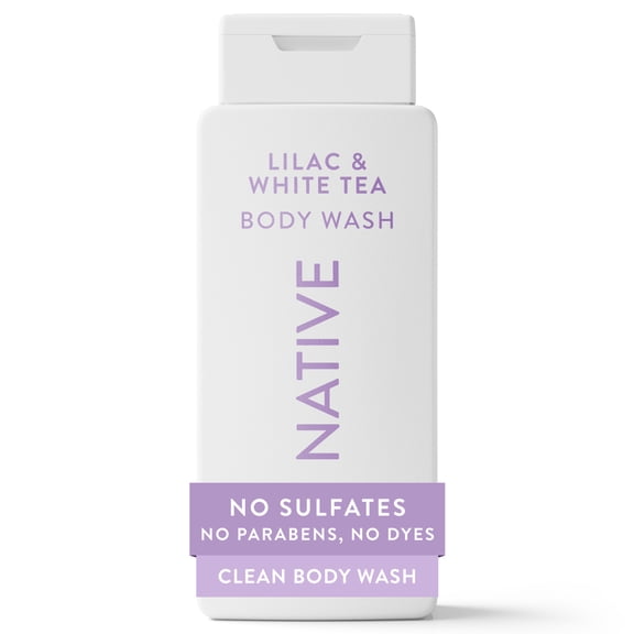 Native Body Wash, Lilac & White Tea, Sulfate Free, for Women & Men, 18 fl oz