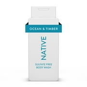 Native Body Wash, Sulfate Free, Paraben Free, Ocean & Timber, for Women and Men, 18 oz
